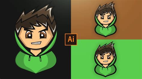 Minecraft Character Mascot Logo Speed Art Adobe Illustrator 2018