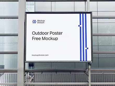 outdoor poster mockup psd
