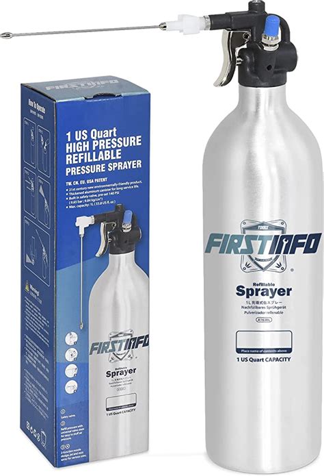Firstinfo A1638l Patented 1l Upgraded Aerosol Refillable Spray Can