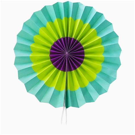 Fiesta Colorful Paper Fans Round Pattern Design For Party