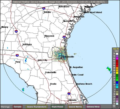 Radar Loop Of Jacksonville Florida What Is Causing This Seeming