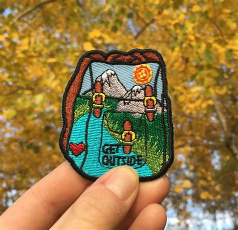 Get Outside Backpack Patch Iron On Andor Sew On Etsy Backpack