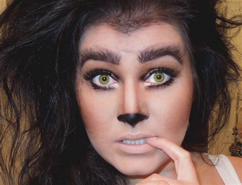 Wolf Eyes Brows And Nose Teased Out Werewolf Hair Halloween