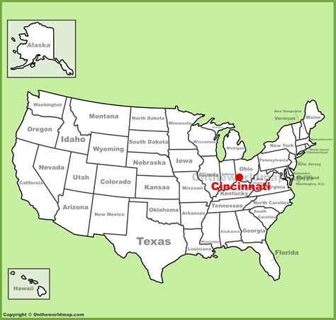 Crops and trees were damaged by the heavy, wet snow across western ohio during the event. Cincinnati location on the U.S. Map