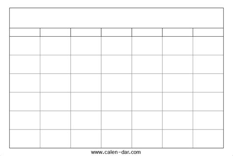 A Blank Calendar Is Shown With Lines