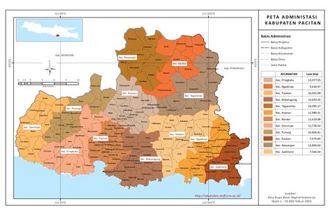 Seri Peta Kab Pacitan Jatim Bagian Peta Administrasi Abuzadan