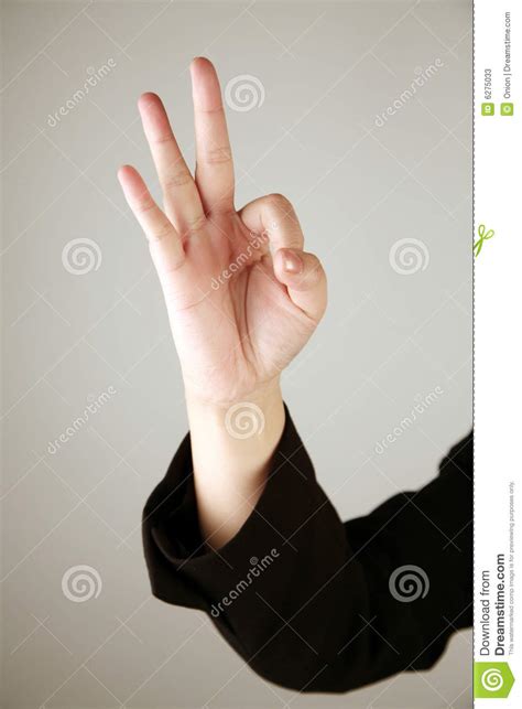 Fingers Showing Number 3 Stock Photos - Image: 6275033