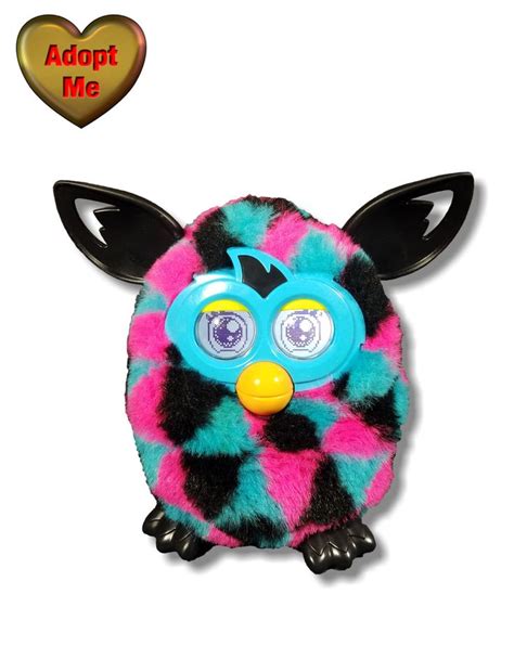 Hasbro 2012 Furby Boom Pink Blue Triangle Interactive Talking Mobile