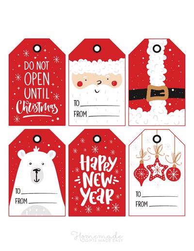 400 Free Printable Christmas Tags For Your Holiday Gifts