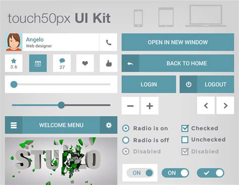 Mobile Touch Ui Kit Free Psd Psdexplorer