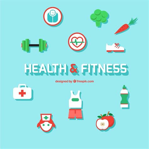 Free Vector Health And Fitness Icons