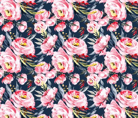 Blaue blume) was a central symbol of inspiration for the romanticism movement, and remains an enduring motif in western art today. Watercolor pink blush peonies on dark navy blue background ...