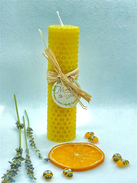 Honey Bee Candle Favors 100 Pure Beeswax Shower Favors Baby Etsy