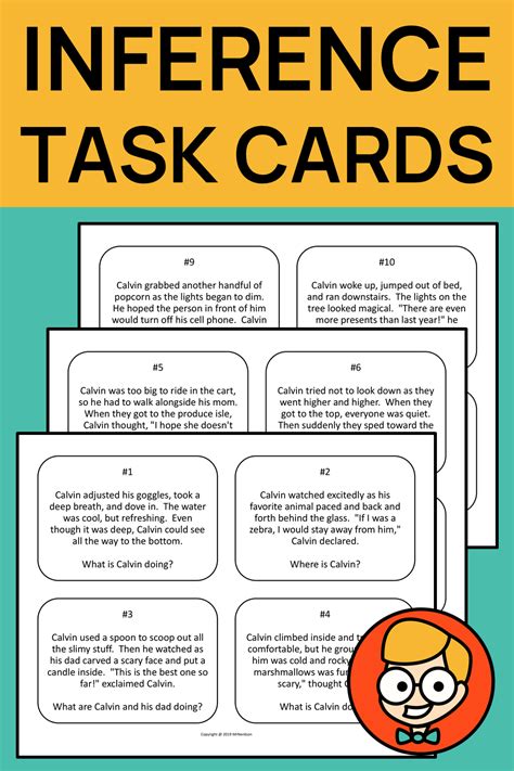 But, it can be tough for kids to master, especially if they are used to looking for exact answers to questions. Inference Task Cards | Inference task cards, Task cards ...
