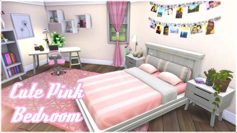 Cute Pink Bedroom The Sims 4 Build Cc Youtube