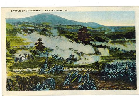 Battle Of Gettysburg Gettysburg Pennsylvania Vintage Postcard Cushings
