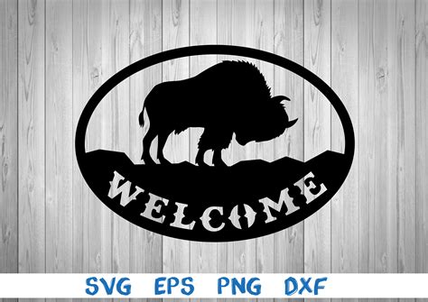 Bison Welcome Sign Graphic By Svgbrooklyn · Creative Fabrica