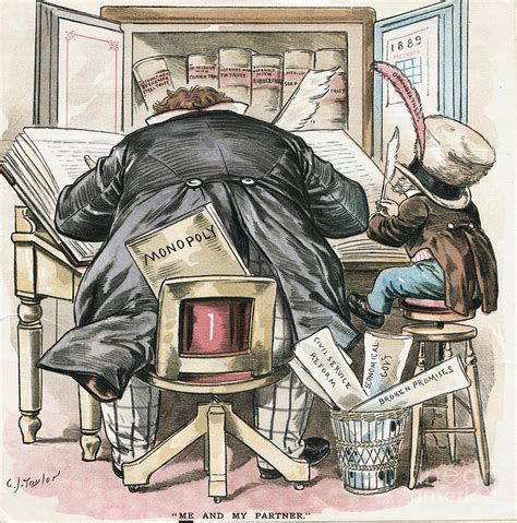 Political Cartoon Targeting Monopolies By Bettmann