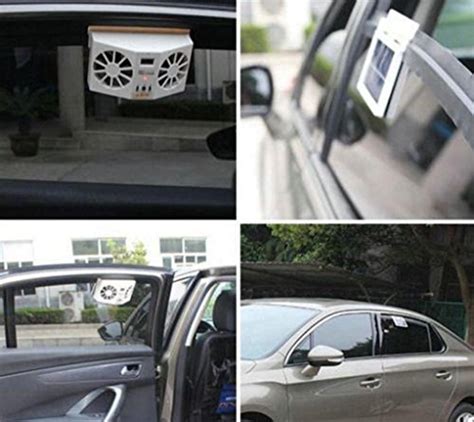 Livoty Solar Powered Car Window Air Vent Ventilator Mini Air