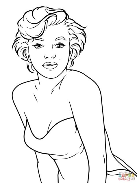 Brian hugh warner, known professionally as marilyn manson, is an american singer, songwriter, musician, composer, actor, painter, author and former music journalist. Dibujo de Marilyn Monroe para colorear | Dibujos para ...