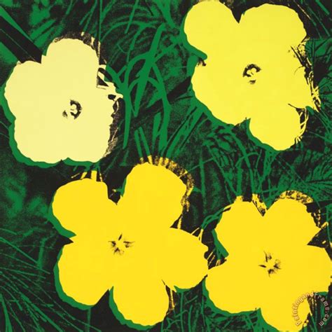 Andy warhol's pop art legacy continues to inspire various forms of contemporary aesthetic expression. Andy Warhol Flowers C 1970 4 Yellow painting - Flowers C ...