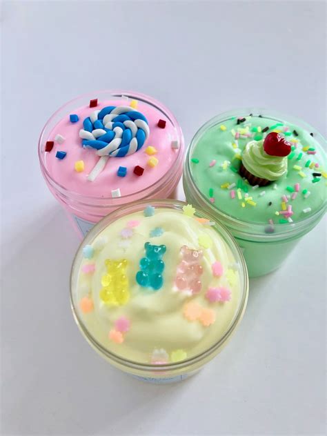 Sweets Butter Slime Set 2oz X 3 With Sweet Treat Package Etsy