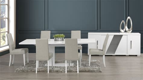 Contemporary White Lacquer Dining Room Made In Italy Arrow Furniture