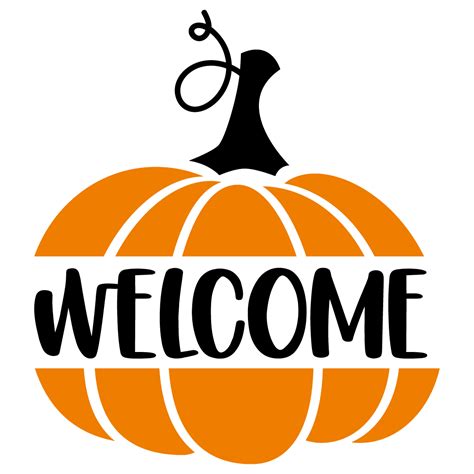 Welcome Pumpkin Svg