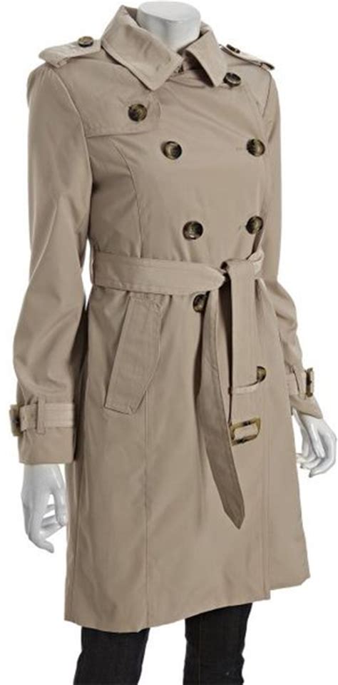 London Fog Removable Lining Double Breasted Trench Coat In Beige Tan