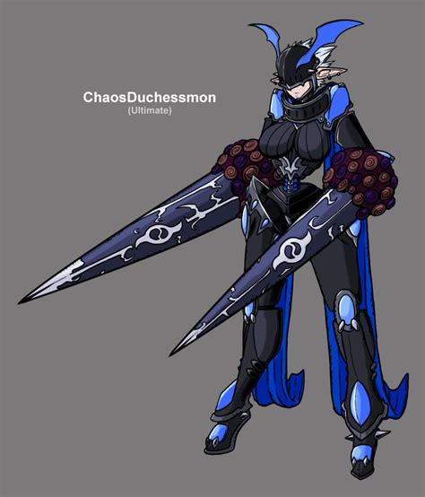 Chaosdukemon Digimon Original Girl Armor Lance Mask No Hands