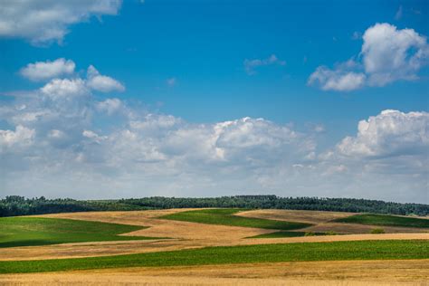 Blue Sky And Countryside Fields Background High Quality Free Backgrounds