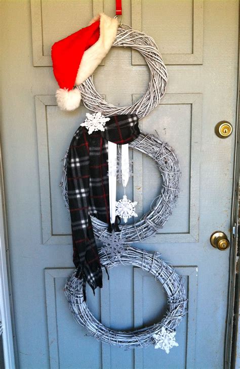 Diy Snowman Wreath For The Front Door Super Easy And Fun Diy Holiday