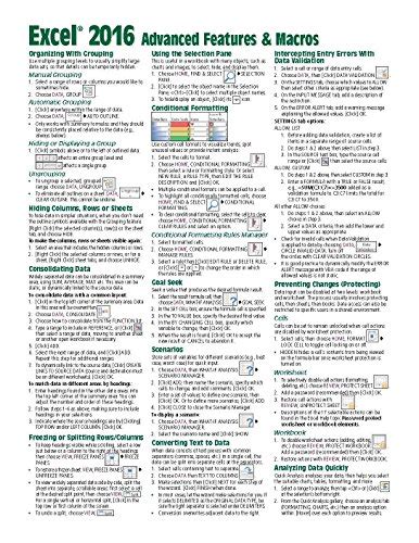 Pdf Download Microsoft Excel 2016 Advanced Macros Quick Reference