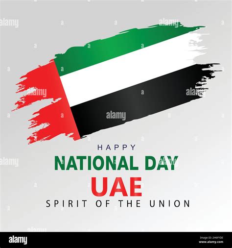 Happy National Day Uae Greetings Vector Illustration Design Stock