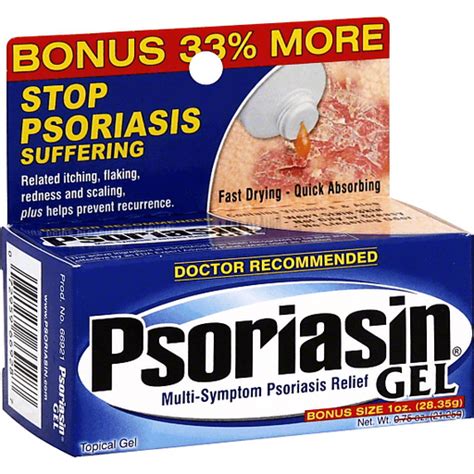 Psoriasin Multi Symptom Psoriasis Relief Gel 1 Oz Health And Personal