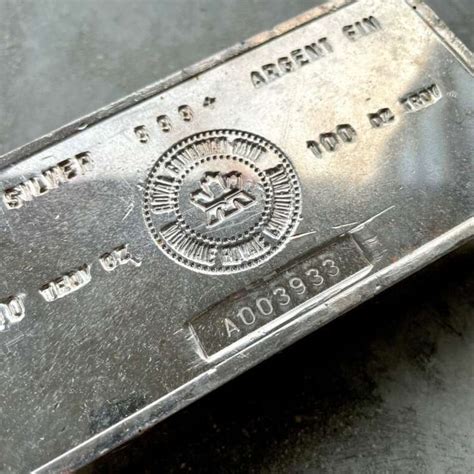 Vintage Royal Canadian Mint Rcm 100 Oz 999 Silver Bar Attractive
