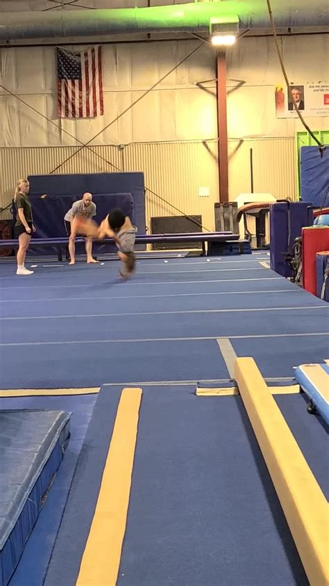 Girl Attempts Backflip During Competition And Falls Face First Into
