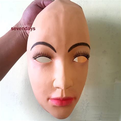 top grade handmade silicone sexy and sweet half female face mask ching crossdress mask