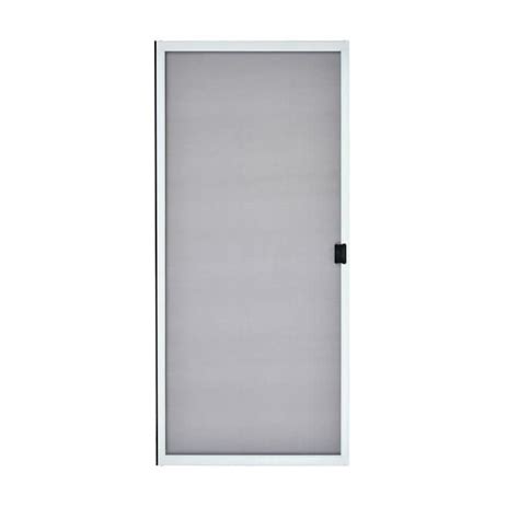 Grisham 36 In X 80 In White Steel Frame Sliding Patio Screen Door In