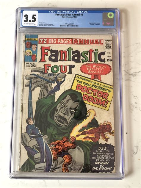 Fantastic Four Annual 2 1964 Origin Of Doctor Doom Cgc 35 Vg Ebay