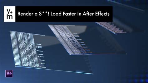 Render Faster In After Effects A Lot Faster Mac And Pc Youtube