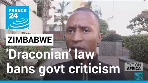 Zimbabwe Adopts Draconian Law Banning Government Criticism • France 24 English Youtube