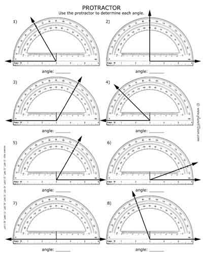 Protractor Measure The Angles Printables
