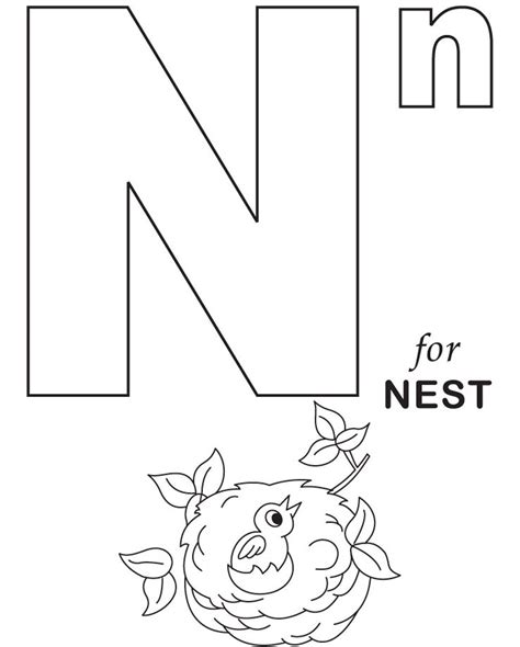 Letter N Coloring Coloring Page