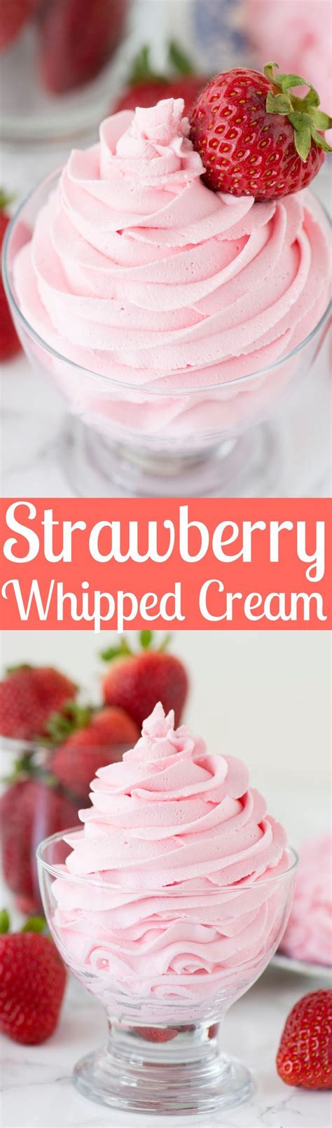 Whipping cream can be used for several purposes. Homemade strawberry whipped cream using only 3 ingredients ...