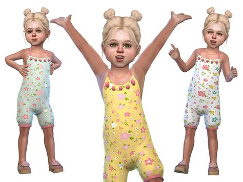 The Sims Resource Romper For Toddler Girls 02 Ep Island Living Needed