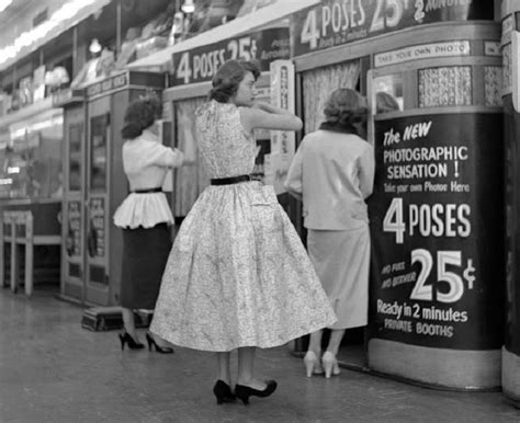 vintage photos of new york in 1950 s featuring a photo booth photobooth rentals from