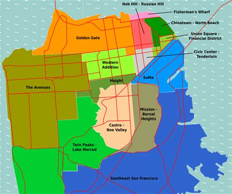 San Francisco Districts Mapsofnet