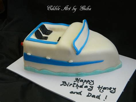 Speed Boat Cake Royal Icing Cakes Fondant Cakes Boat Cake Retirement