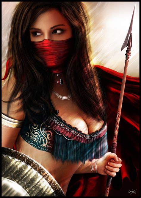 35 Beautiful Female Warrior Illustrations And Digital